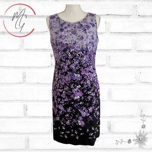 Chetta B Floral Ombré Sheath Dress SIZE 8